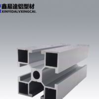 鑫易達工業鋁型材廠家直銷國標40銀白圓可攻牙鋁合金型材免費切割