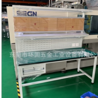 廠家直銷重型防靜電桌 帶掛板作業(yè)臺(tái) 方通焊接鉗工臺(tái) 定制工位桌