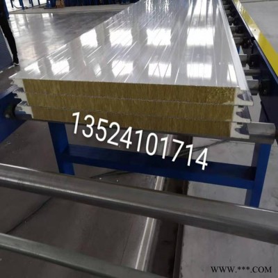 135-2410-1714  海安巖棉夾芯板廠家 硬質聚氨酯發泡夾芯板  暗釘式全巖棉墻面橫鋪夾芯板 屋面彩鋼巖棉瓦楞板