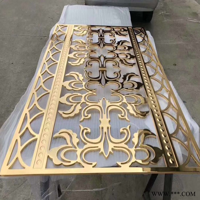 吉達旺定制鏡面K金鋁雕屏風  鏡面玫瑰金鋁板鏤空屏風 拉絲青古銅鋁浮雕屏風