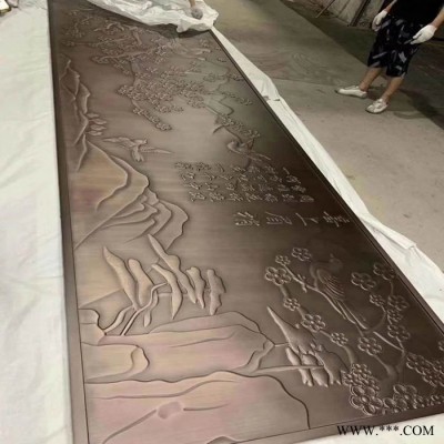 定做 雙面鏡面玫瑰金鏤空鋁板屏風 立體浮雕青古銅鋁屏風 鏡面黃鈦金激光鏤空屏風