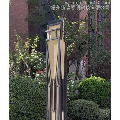 常州3米4米5米FNZH伍玖照明JGD684四川廣元園林廣場中式綠化太陽能鋁型材歐式庭院燈景觀燈柱廠家路燈方燈批發