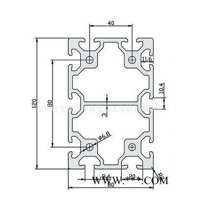 恒盛鋁型材 歐標80120重型鋁型材  工業鋁型材80120