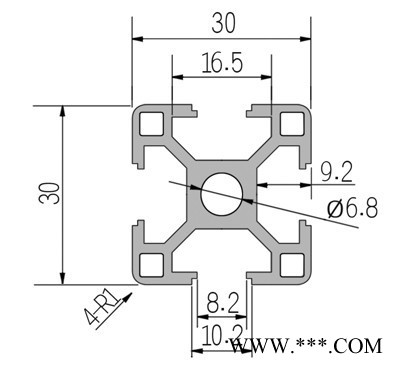 貝派BP-8-3030工業(yè)鋁型材可定做，深加工，歡迎咨詢。