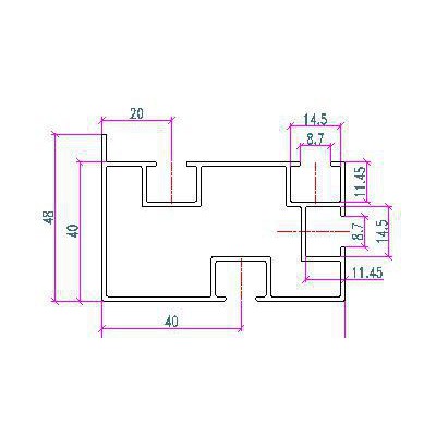 40*70鋁型材 三面槽皮帶線專用鋁材 皮帶線工業(yè)鋁材