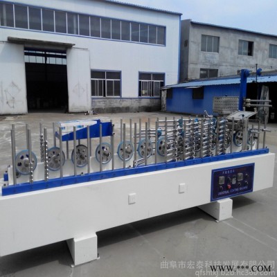 宏泰現貨供應實木線條包覆機 冷膠滾膠包覆機 櫥柜鋁材流水線包覆機