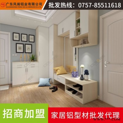 定制全鋁歐式羅馬柱整體櫥柜衣柜全鋁合金柜體鋁材仿實木紋熱轉印
