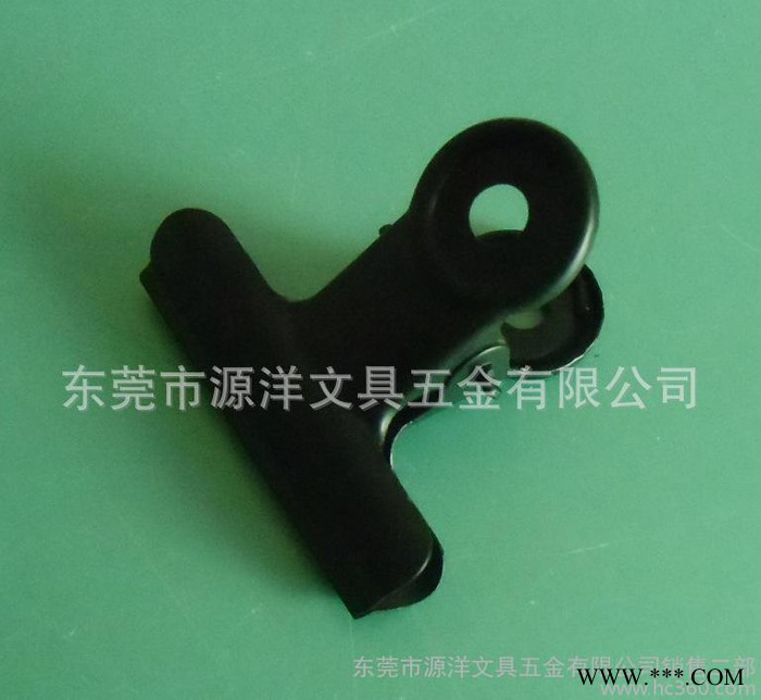 新品上市 電泳黑圓頭票 38mm啞黑金屬圓頭夾子 源洋文具五金廠