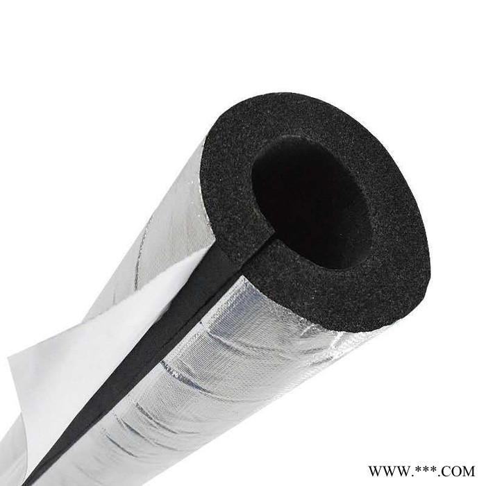 廠家隔熱橡塑管殼 橡塑海棉開口自粘保溫管 自粘鋁箔橡塑管