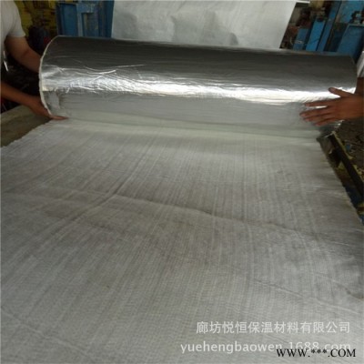 【悅恒保溫】供應(yīng)覆鋁箔隔熱保溫材料玻璃纖維針刺毯可雙面貼鋁箔