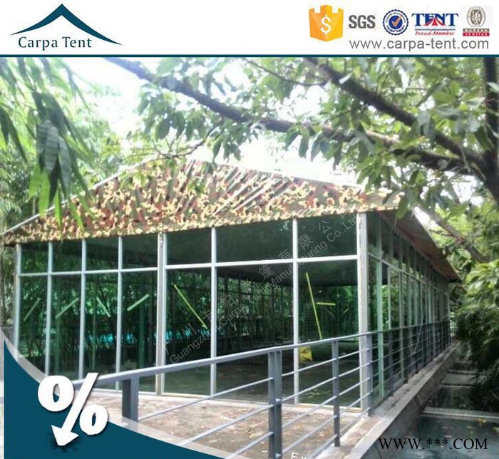 制造戶外歐式玻璃墻篷房/鋁合金邊框/PVC涂層布