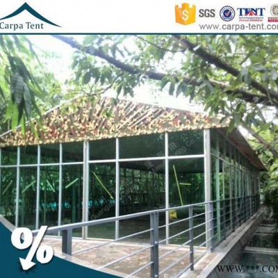 制造戶外歐式玻璃墻篷房/鋁合金邊框/PVC涂層布