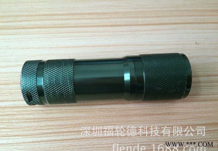 手電筒鋁合金成套外殼數控車床，陽極氧化顏色激光鐳射一條龍加工
