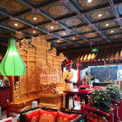 定制新中式裝修材料 古建吊頂天花板 酒店會(huì)所室內(nèi)裝飾創(chuàng)意 集成鋁板