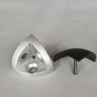 鋁型材配件 三維連接件40R弧型三維角連接 半圓形鋁材連接