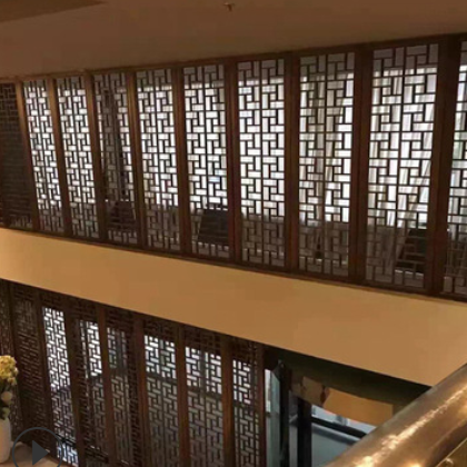 廠家直供歐式酒店移動(dòng)屏風(fēng)隔斷中式青古銅浮雕繪畫客廳裝飾鋁藝